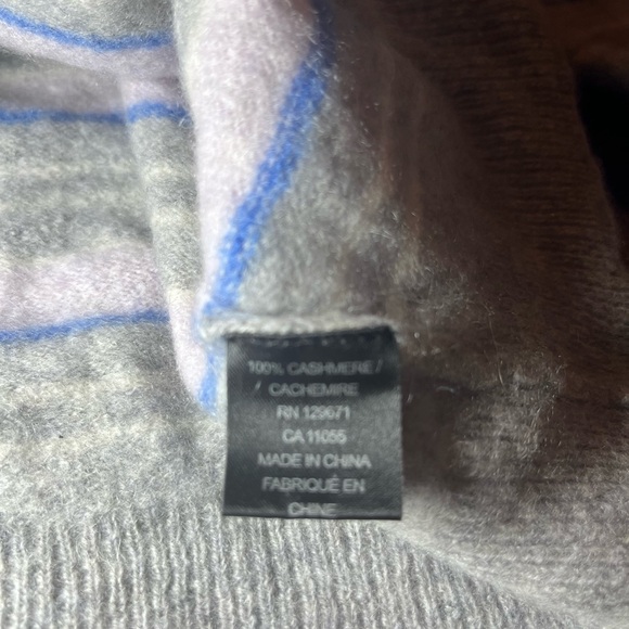 360 Cashmere Rosa V Neck Sweater in Heather Grey Multi Women’s Size Small - Picture 6 of 7